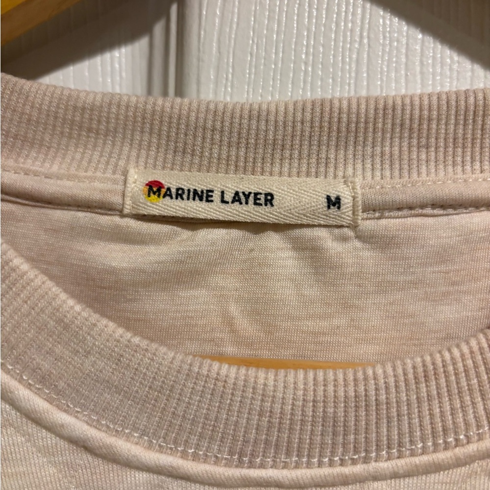 Marine Layer Off-White Ribbed Collar Top - Picture 2 of 4